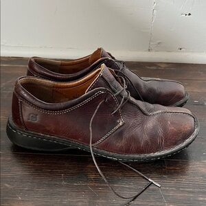 Vintage Born Leather Clog Flat Shoes size 9.5